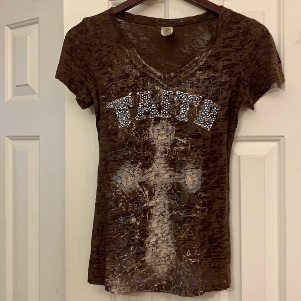 😍 Ritual Semi see through Embellished tee juniors L